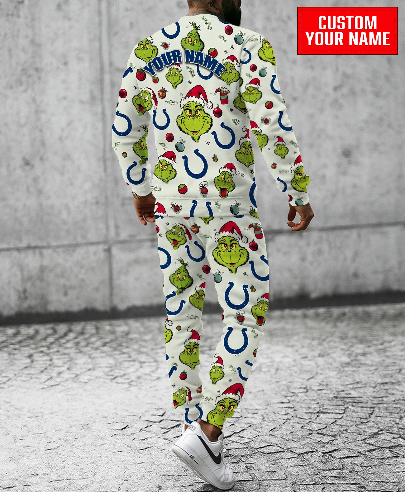 Indianapolis Colts Christmas Pattern Sweatsuit And Sweatpants AZCASP000055