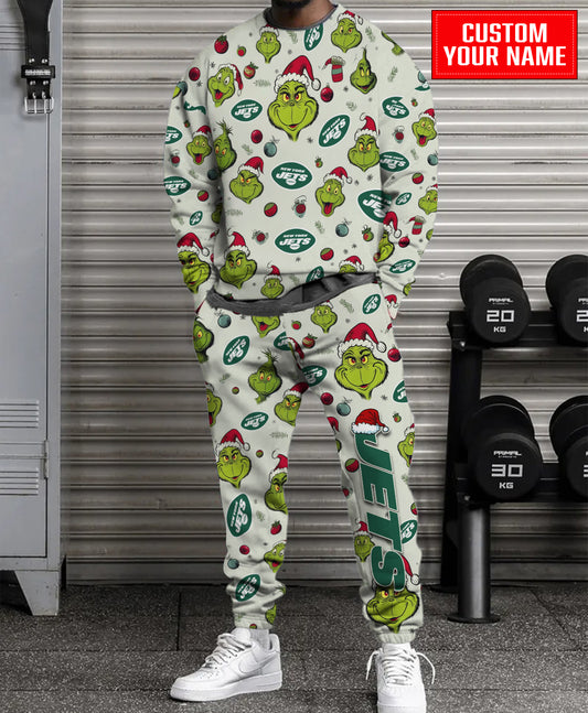 New York Jets Christmas Pattern Sweatsuit And Sweatpants AZCASP000062