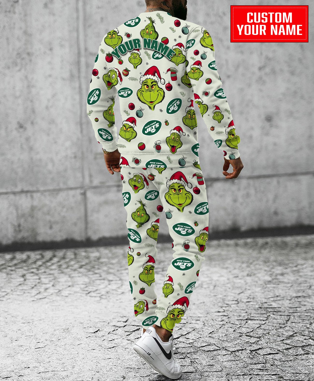 New York Jets Christmas Pattern Sweatsuit And Sweatpants AZCASP000062
