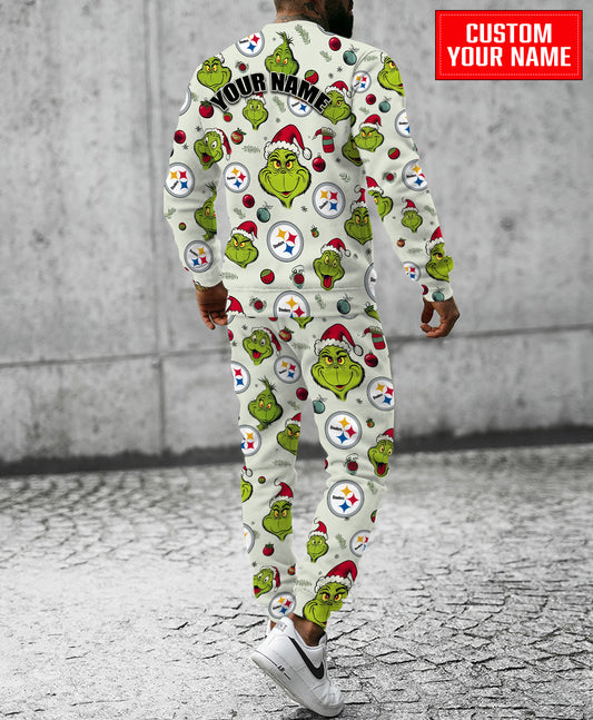 Pittsburgh Steelers Christmas Pattern Sweatsuit And Sweatpants AZCASP000063