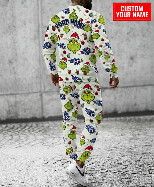 Tennessee Titans Christmas Pattern Sweatsuit And Sweatpants AZCASP000064
