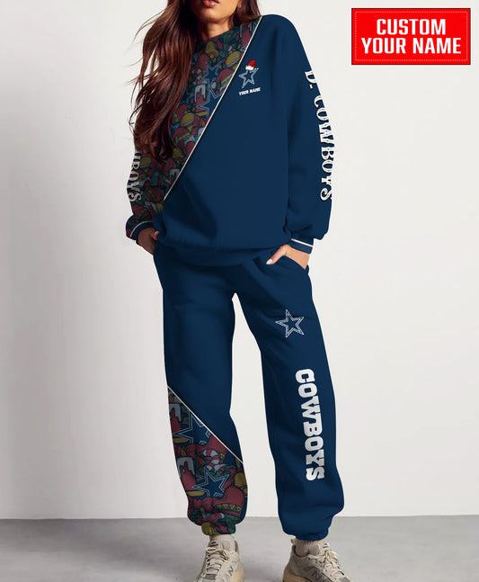 Dallas Cowboys Christmas Pattern Unisex Combo Sweatshirt And Sweatpants AZCASP000069TeamColor
