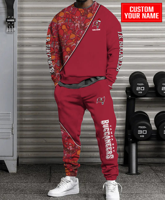 Tampa Bay Buccaneers Christmas Pattern Unisex Combo Sweatshirt And Sweatpants AZCASP000079TeamColor