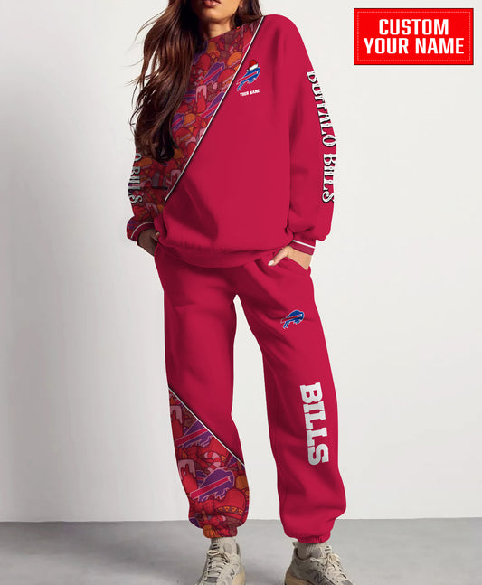 Buffalo Bills Christmas Pattern Unisex Combo Sweatshirt And Sweatpants AZCASP000082TeamColor