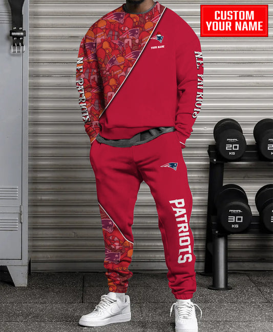 New England Patriots Christmas Pattern Unisex Combo Sweatshirt And Sweatpants AZCASP000093TeamColor