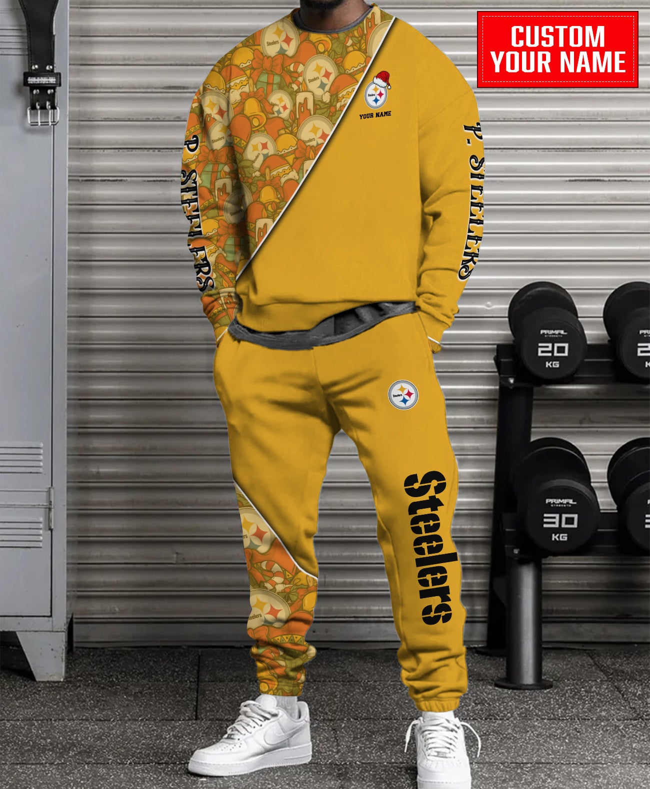 Pittsburgh Steelers Christmas Pattern Unisex Combo Sweatshirt And Sweatpants AZCASP000095TeamColor