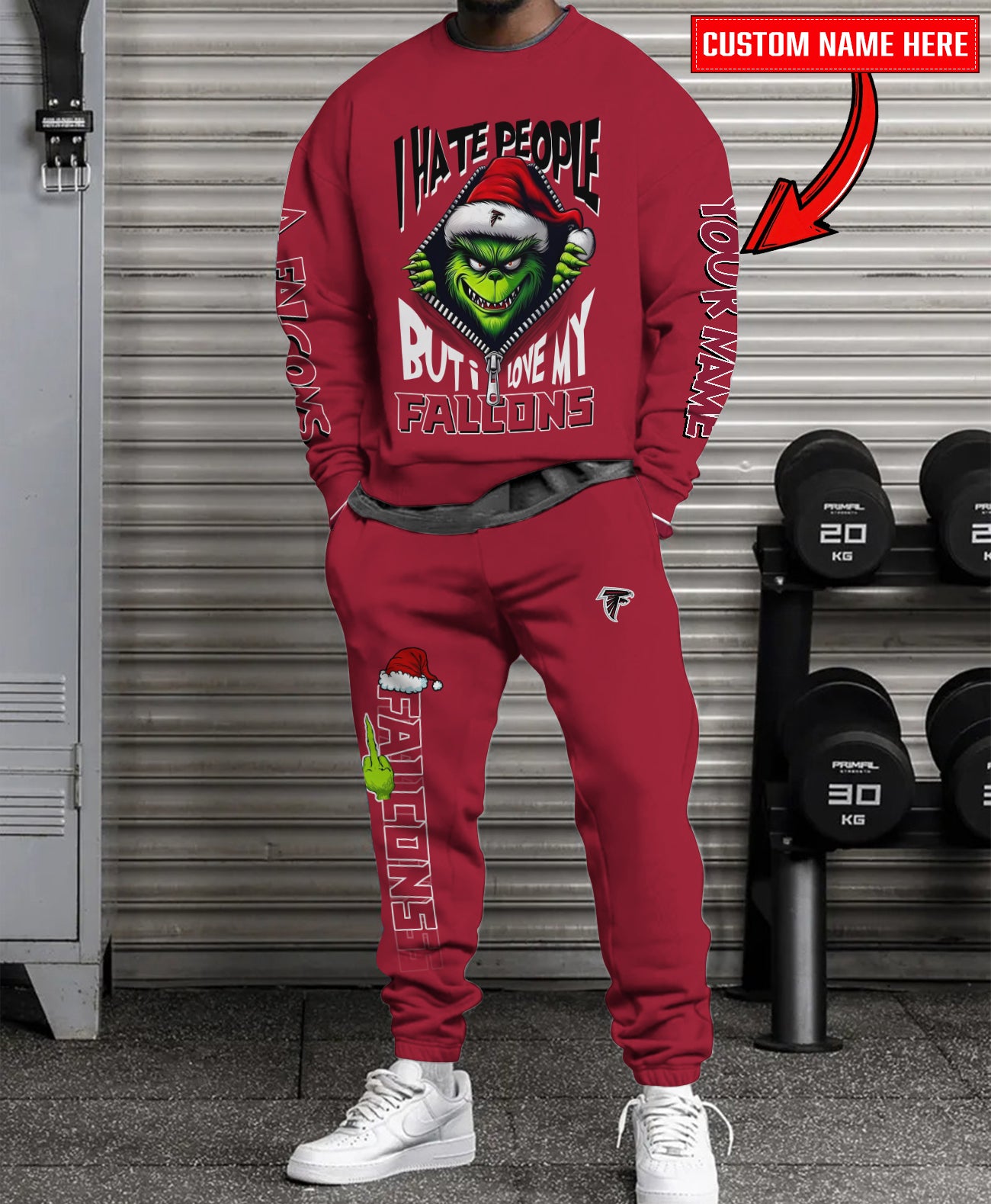 Atlanta Falcons Combo Unisex Sweatshirt And Sweatpants Christmas Collection AZCASP000098TeamColor