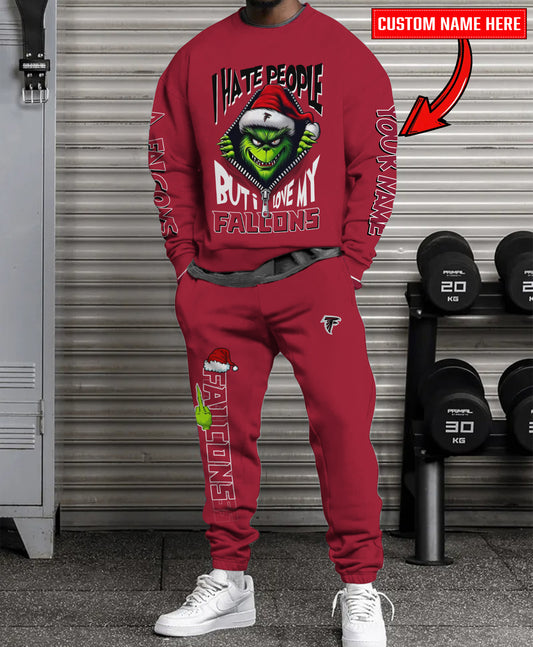 Atlanta Falcons Combo Unisex Sweatshirt And Sweatpants Christmas Collection AZCASP000098TeamColor
