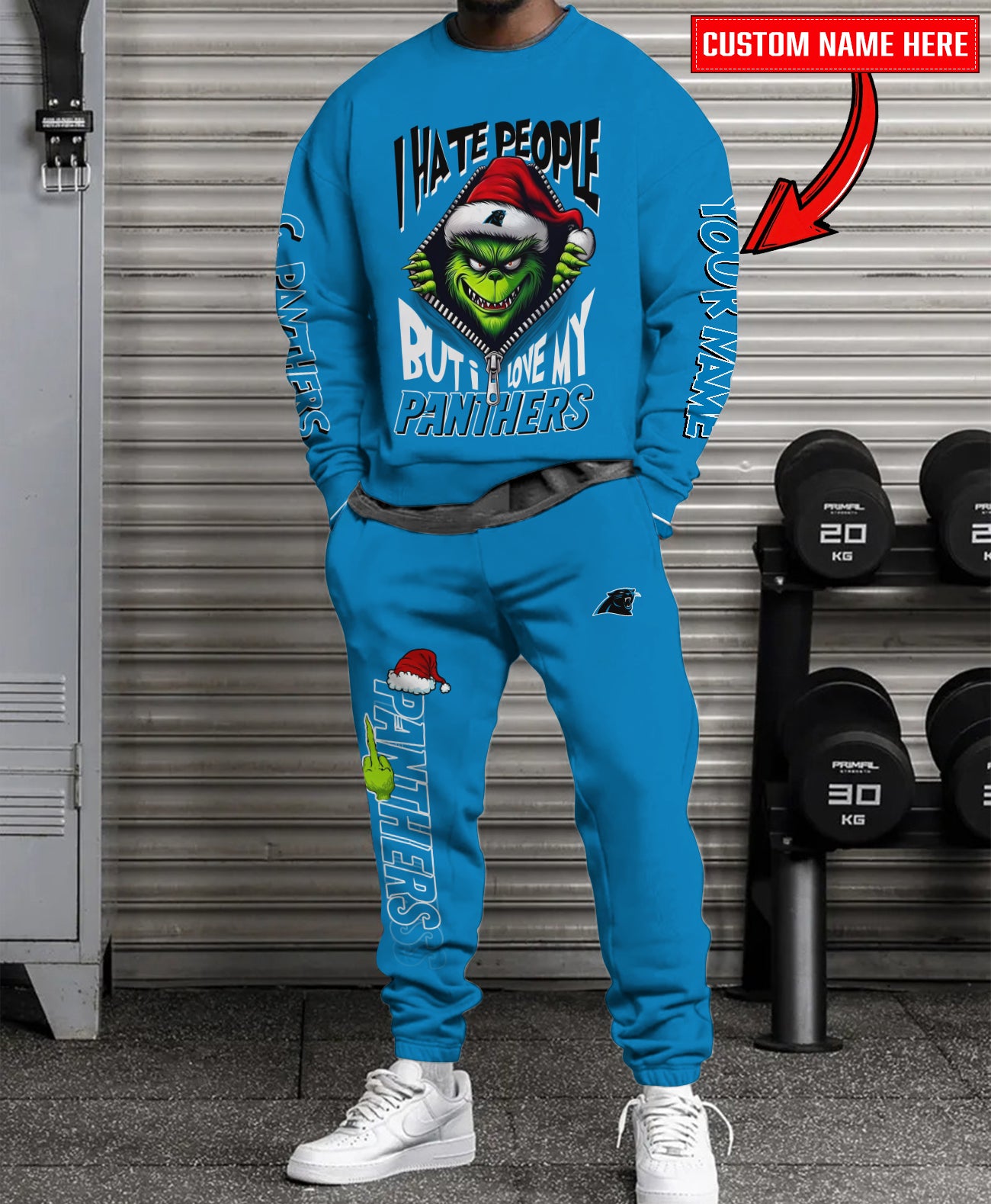 Carolina Panthers Combo Unisex Sweatshirt And Sweatpants Christmas Collection AZCASP000099TeamColor