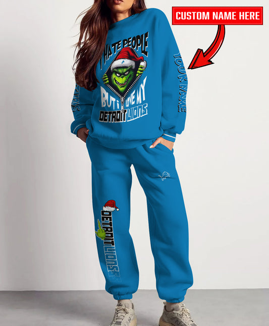 Detroit Lions Combo Unisex Sweatshirt And Sweatpants Christmas Collection AZCASP000102TeamColor