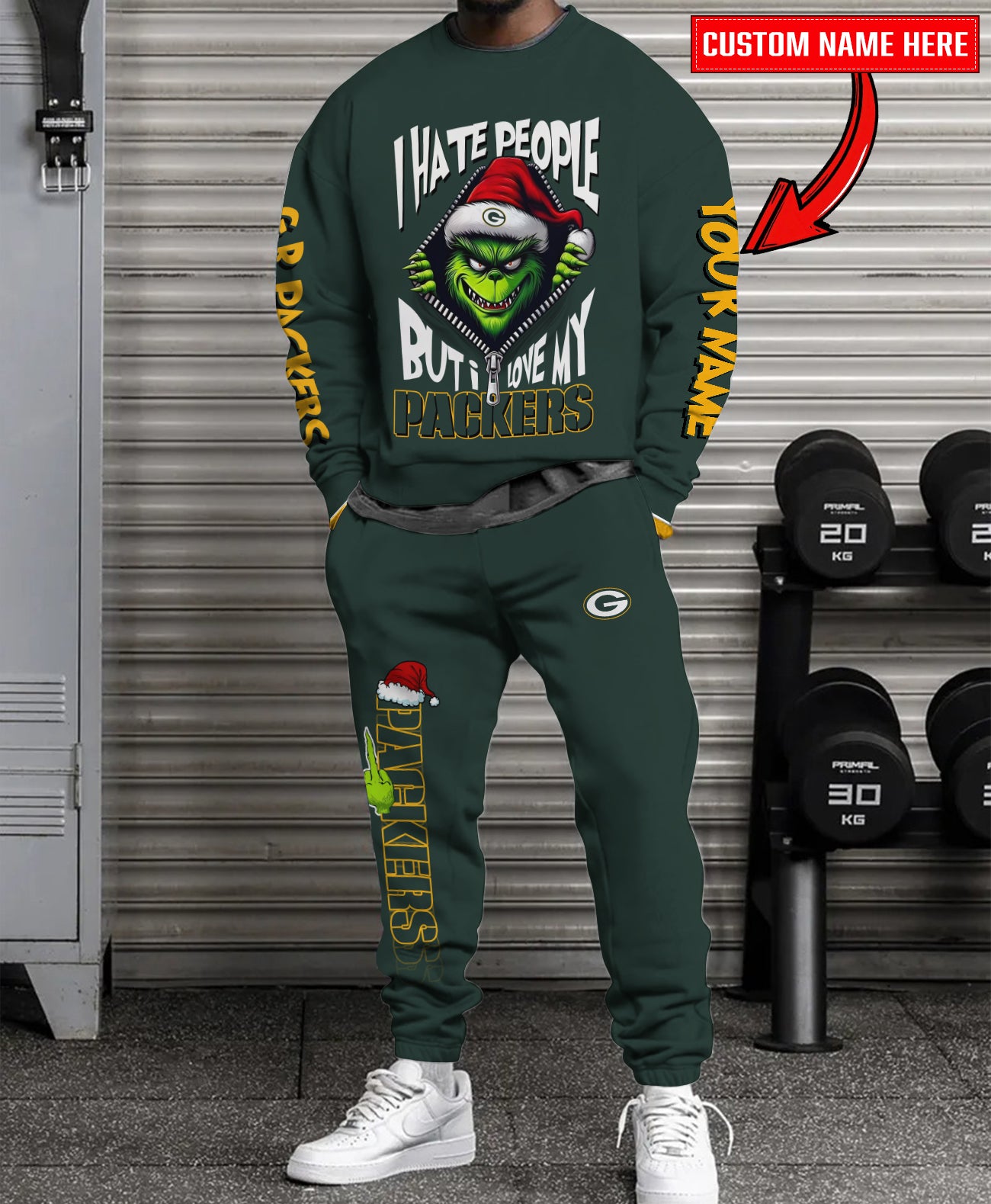 Green Bay Packers Combo Unisex Sweatshirt And Sweatpants Christmas Collection AZCASP000103TeamColor