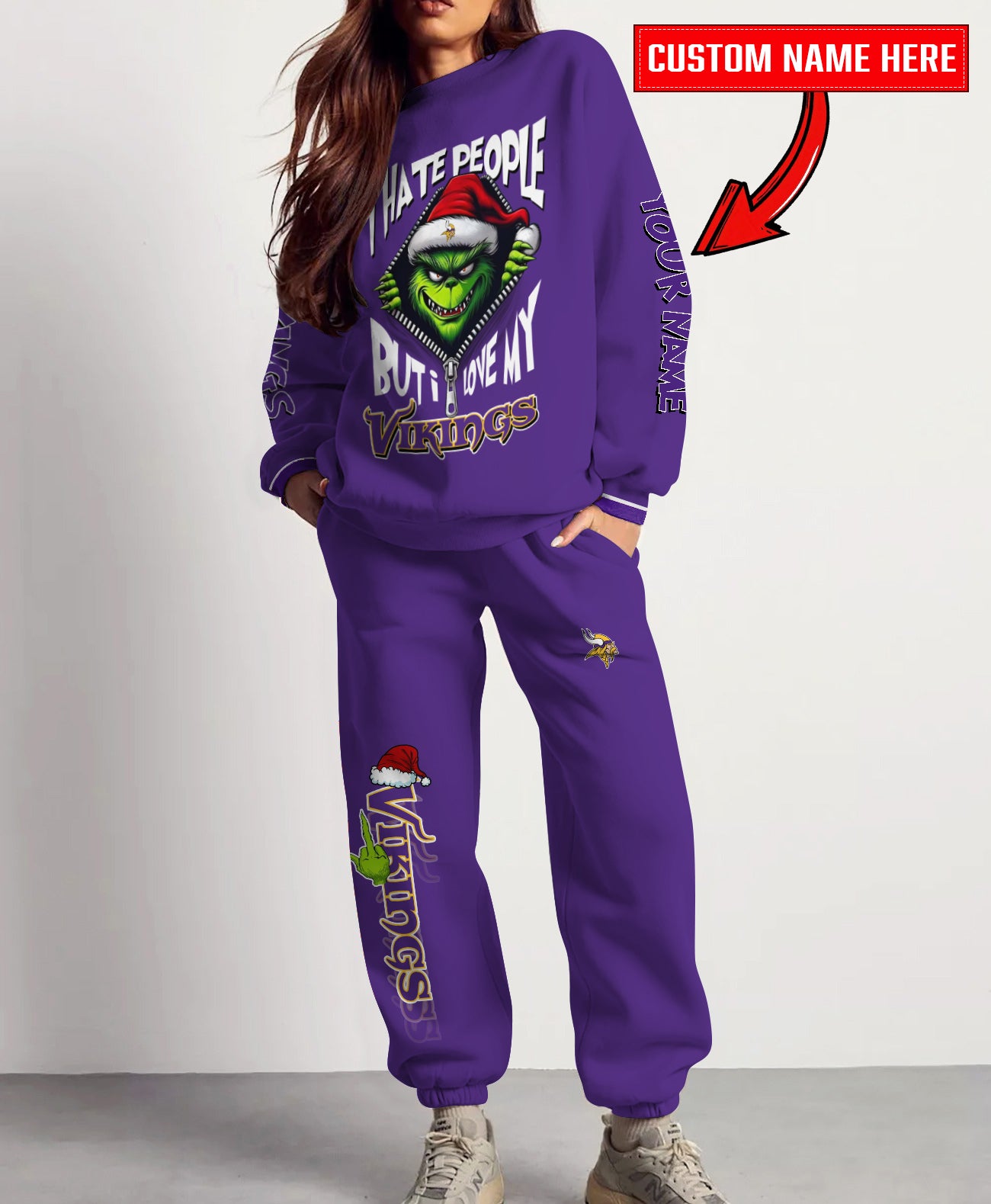 Minnesota Vikings Combo Unisex Sweatshirt And Sweatpants Christmas Collection AZCASP000105TeamColor