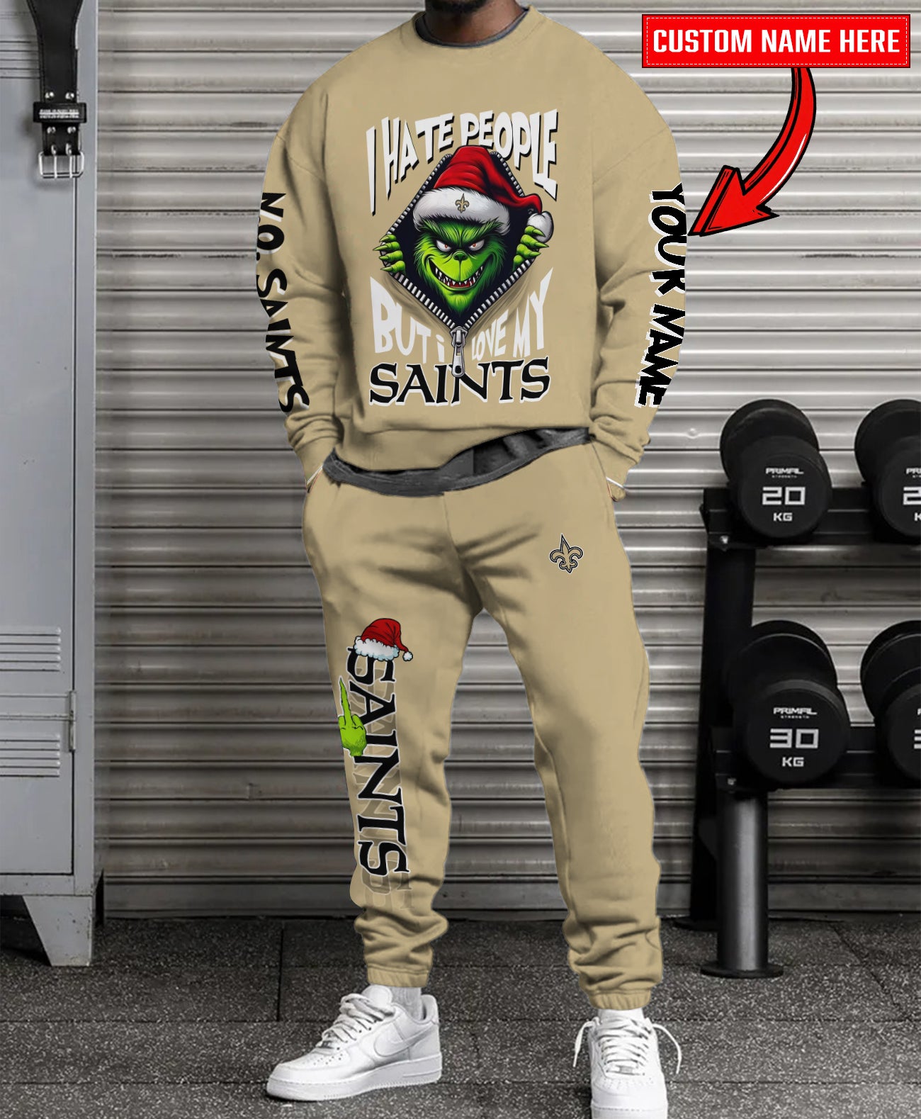 New Orleans Saints Combo Unisex Sweatshirt And Sweatpants Christmas Collection AZCASP000106TeamColor
