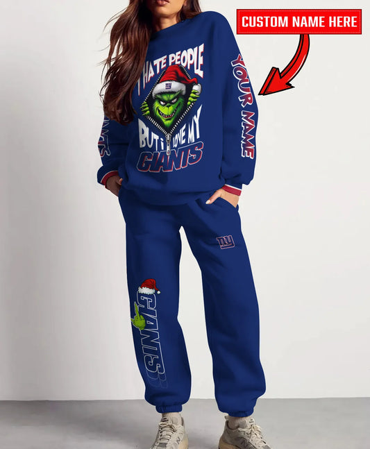New York Giants Combo Unisex Sweatshirt And Sweatpants Christmas Collection AZCASP000107TeamColor