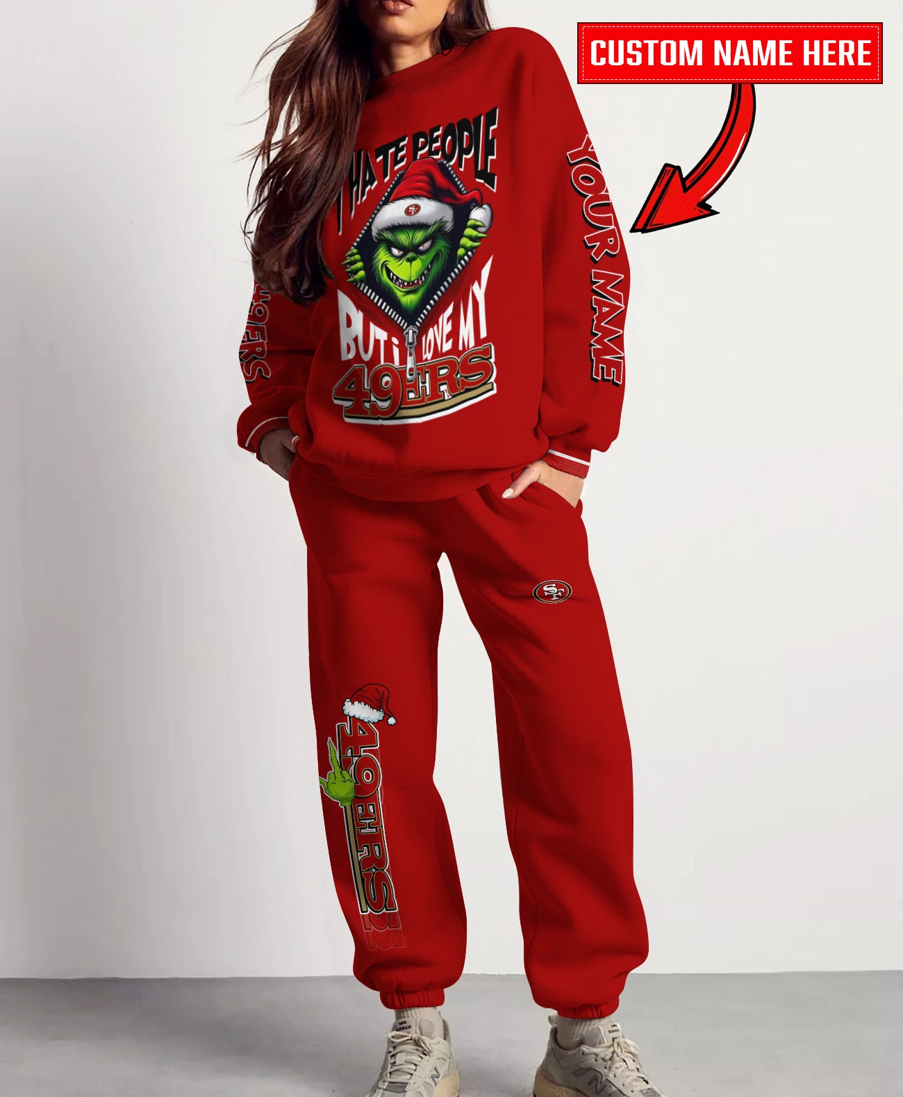San Francisco 49ers Combo Unisex Sweatshirt And Sweatpants Christmas Collection AZCASP000109TeamColor