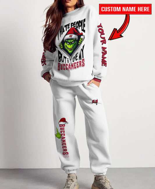 Tampa Bay Buccaneers Combo Unisex Sweatshirt And Sweatpants Christmas Collection AZCASP000111White