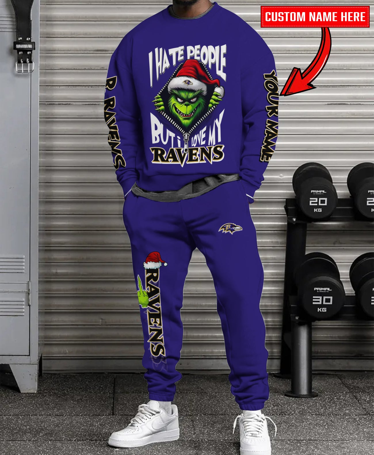 Baltimore Ravens Combo Unisex Sweatshirt And Sweatpants Christmas Collection AZCASP000113TeamColor