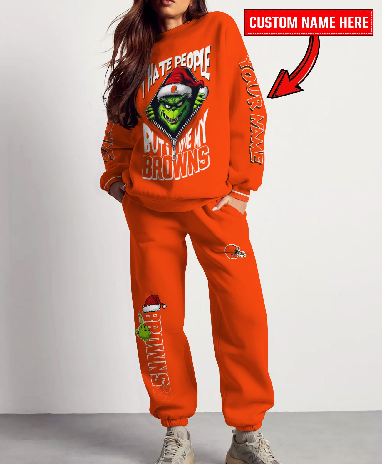 Cleveland Browns Combo Unisex Sweatshirt And Sweatpants Christmas Collection AZCASP000116TeamColor