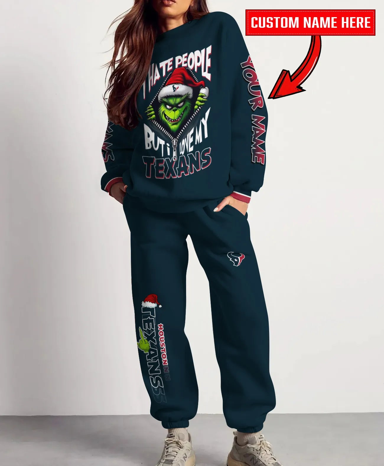 Houston Texans Combo Unisex Sweatshirt And Sweatpants Christmas Collection AZCASP000118TeamColor