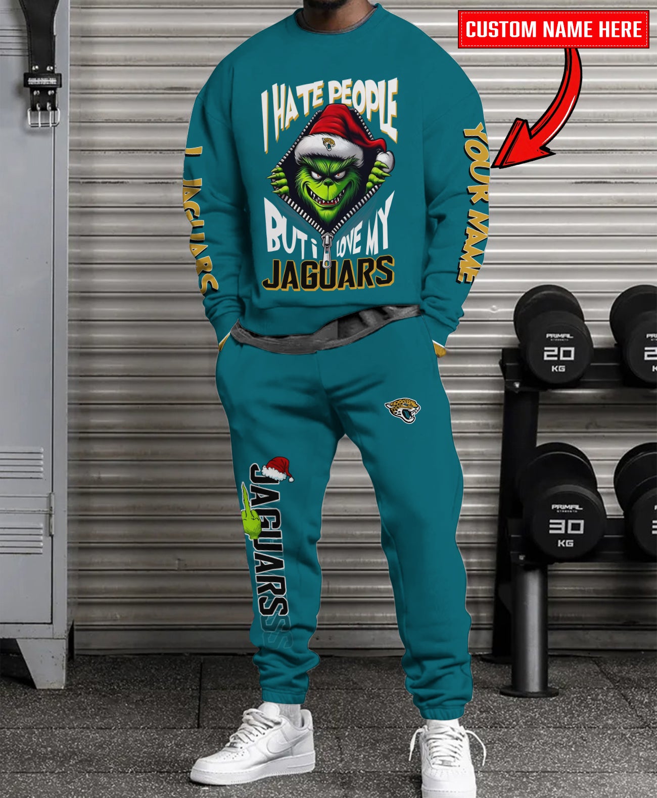 Jacksonville Jaguars Combo Unisex Sweatshirt And Sweatpants Christmas Collection AZCASP000120TeamColor