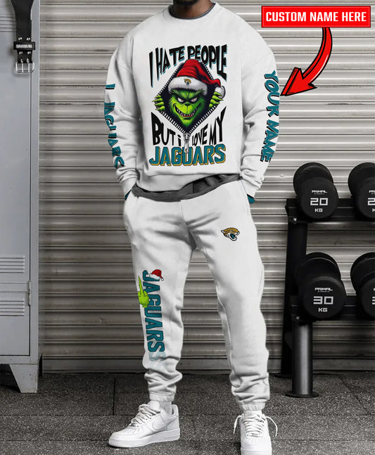 Jacksonville Jaguars Combo Unisex Sweatshirt And Sweatpants Christmas Collection AZCASP000120White