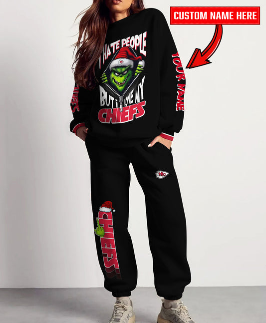 Kansas City Chiefs Combo Unisex Sweatshirt And Sweatpants Christmas Collection AZCASP000121Black