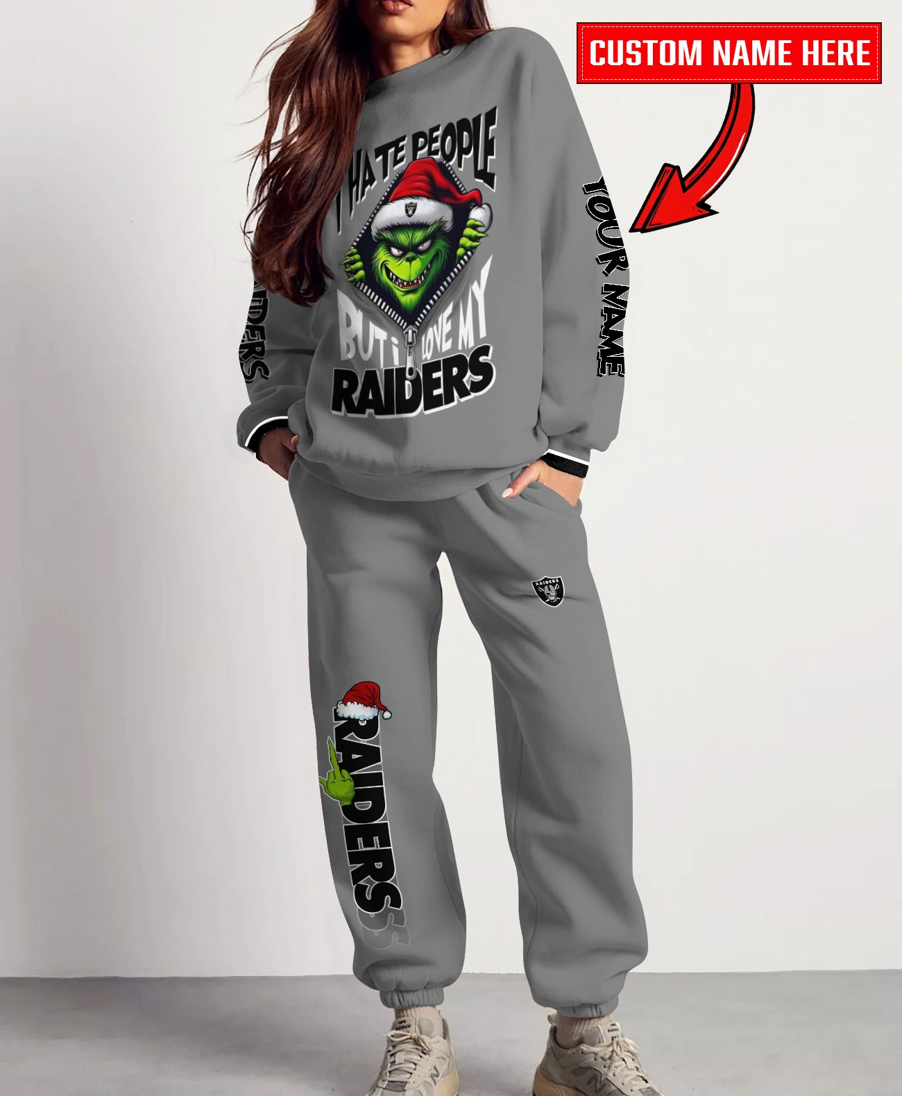 Las Vegas Raiders Combo Unisex Sweatshirt And Sweatpants Christmas Collection AZCASP000122TeamColor