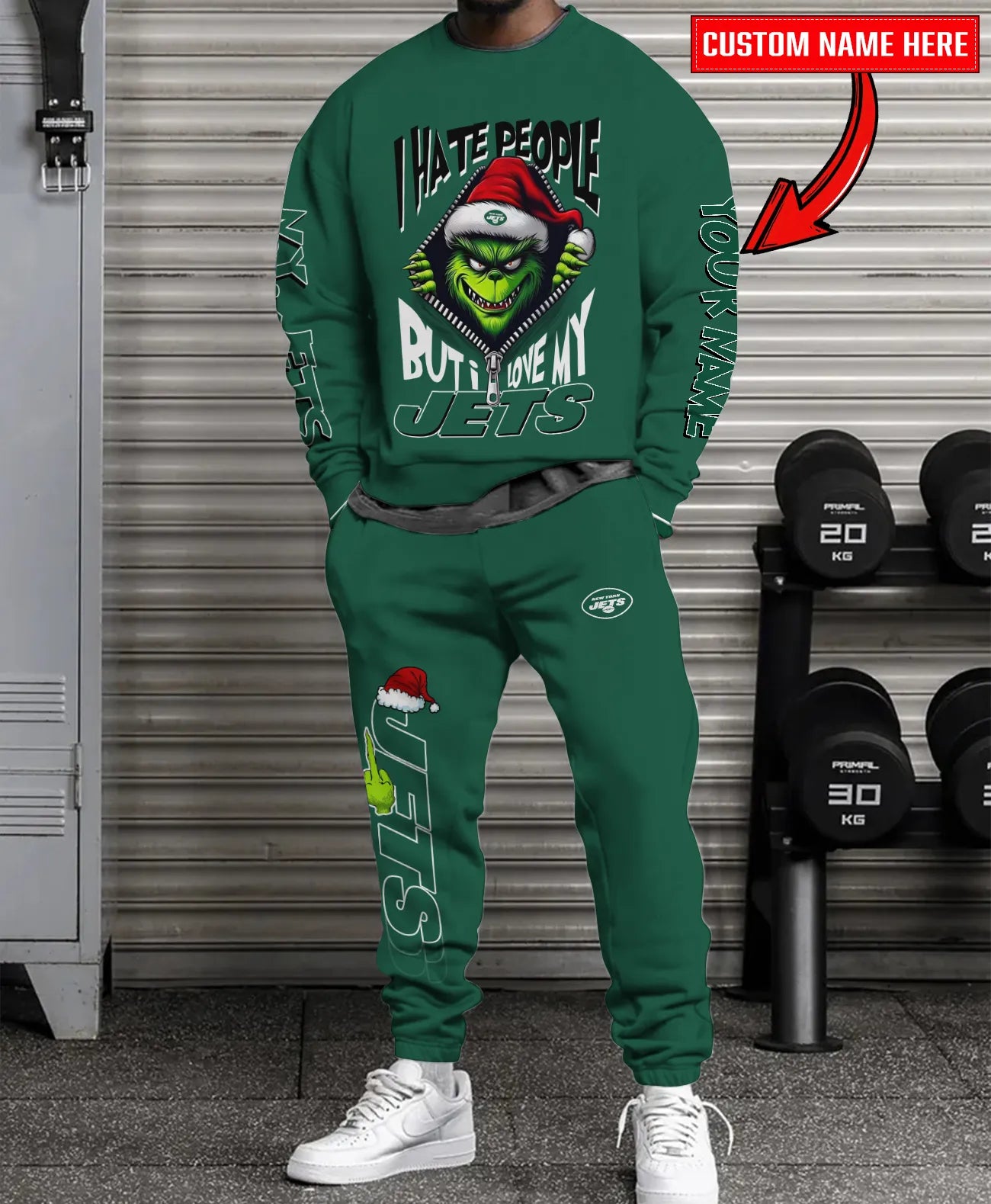 New York Jets Combo Unisex Sweatshirt And Sweatpants Christmas Collection AZCASP000126TeamColor
