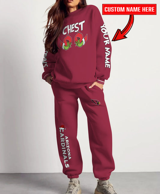 Arizona Cardinals Chest – Nuts Combo Sweatshirt And Sweatpants Christmas Collection AZCASP000129TeamColor