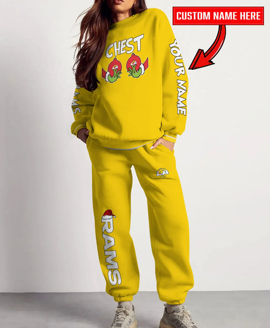 Los Angeles Rams Chest – Nuts Combo Sweatshirt And Sweatpants Christmas Collection AZCASP000136TeamColor