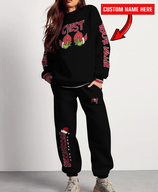 Tampa Bay Buccaneers Chest – Nuts Combo Sweatshirt And Sweatpants Christmas Collection AZCASP000143Black