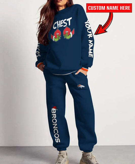 Denver Broncos Chest – Nuts Combo Sweatshirt And Sweatpants Christmas Collection AZCASP000149TeamColor