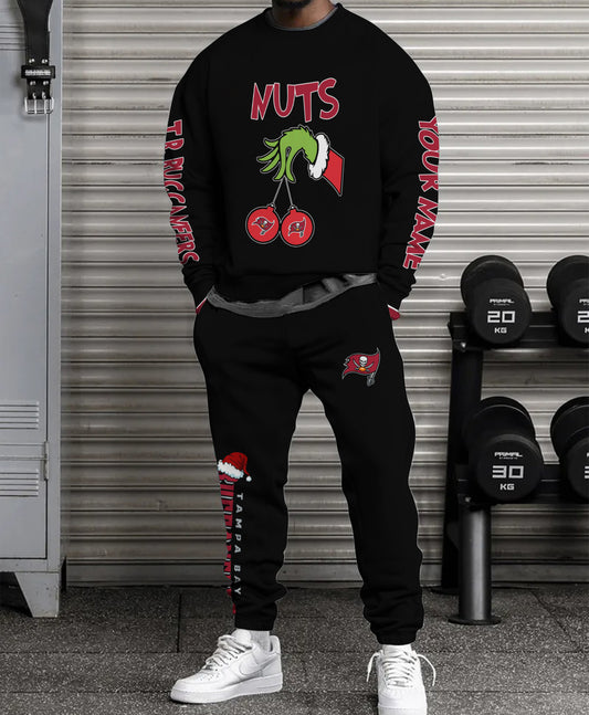 Tampa Bay Buccaneers Chest – Nuts Combo Sweatshirt And Sweatpants Christmas Collection AZCASP000175Black