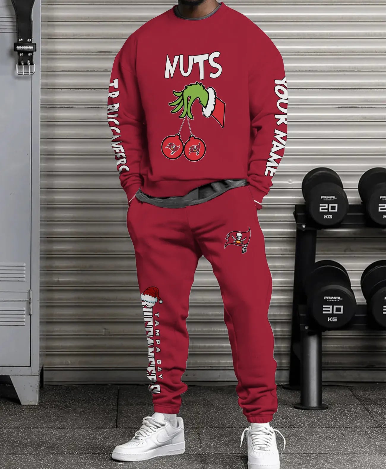 Tampa Bay Buccaneers Chest – Nuts Combo Sweatshirt And Sweatpants Christmas Collection AZCASP000175TeamColor