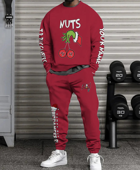 Tampa Bay Buccaneers Chest – Nuts Combo Sweatshirt And Sweatpants Christmas Collection AZCASP000175TeamColor