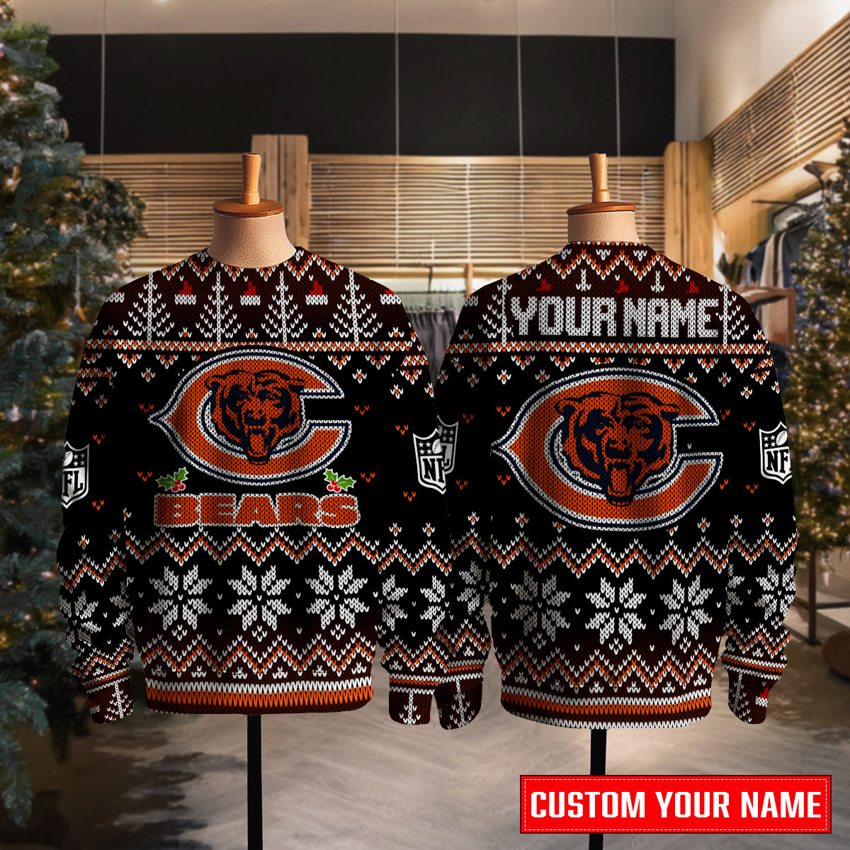 Chicago Bears Premium Ugly Christmas Sweater Special Edition AZCAUSW000068