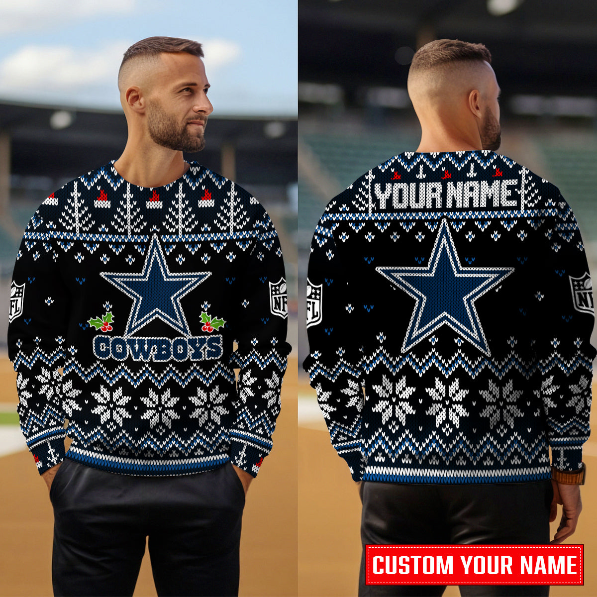 Dallas Cowboys Premium Ugly Christmas Sweater Special Edition  AZCAUSW000069