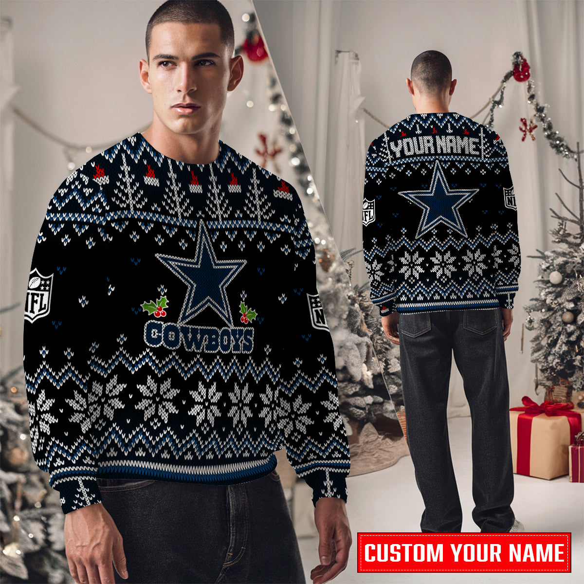 Dallas Cowboys Premium Ugly Christmas Sweater Special Edition  AZCAUSW000069