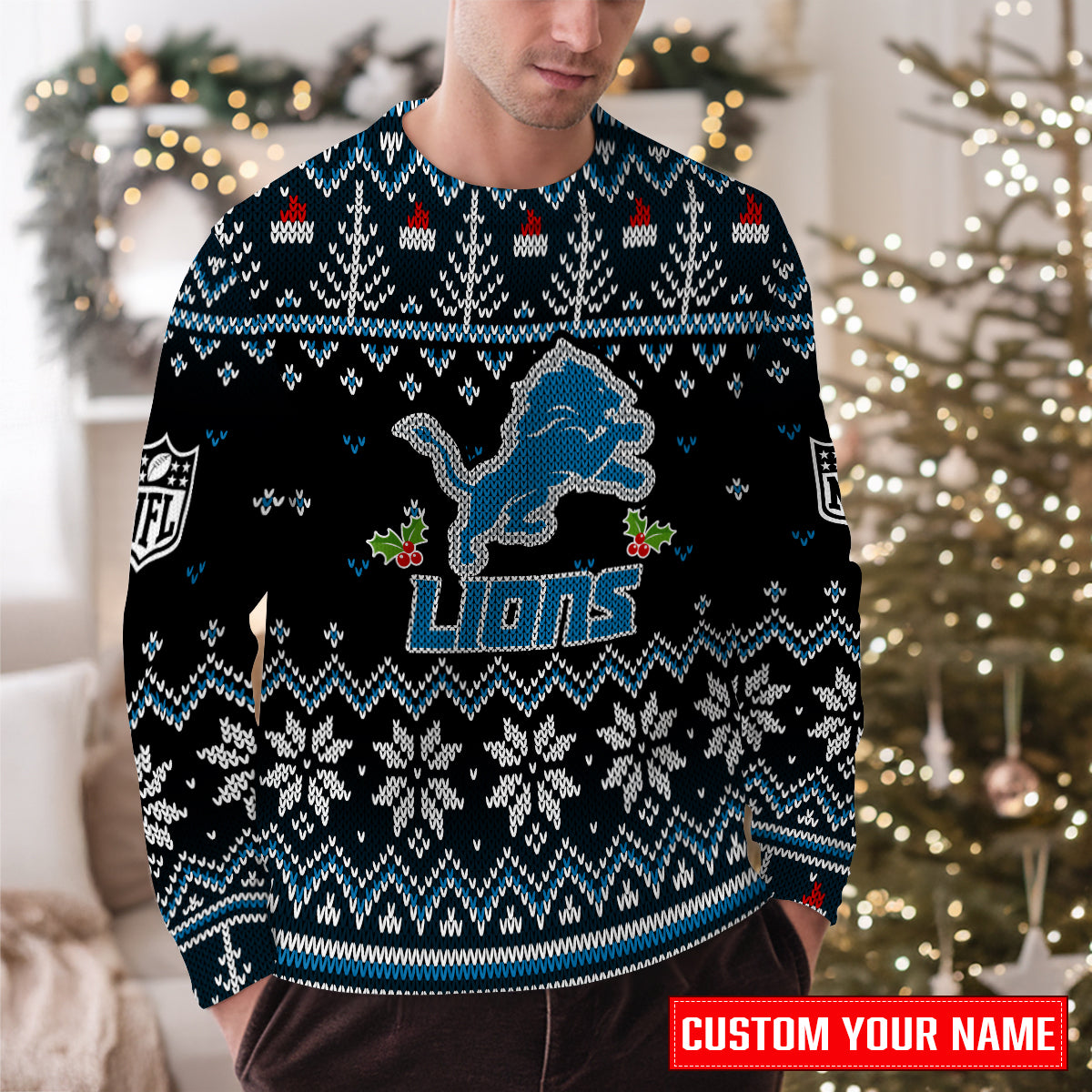 Detroit Lions Premium Ugly Christmas Sweater Special Edition AZCAUSW000070