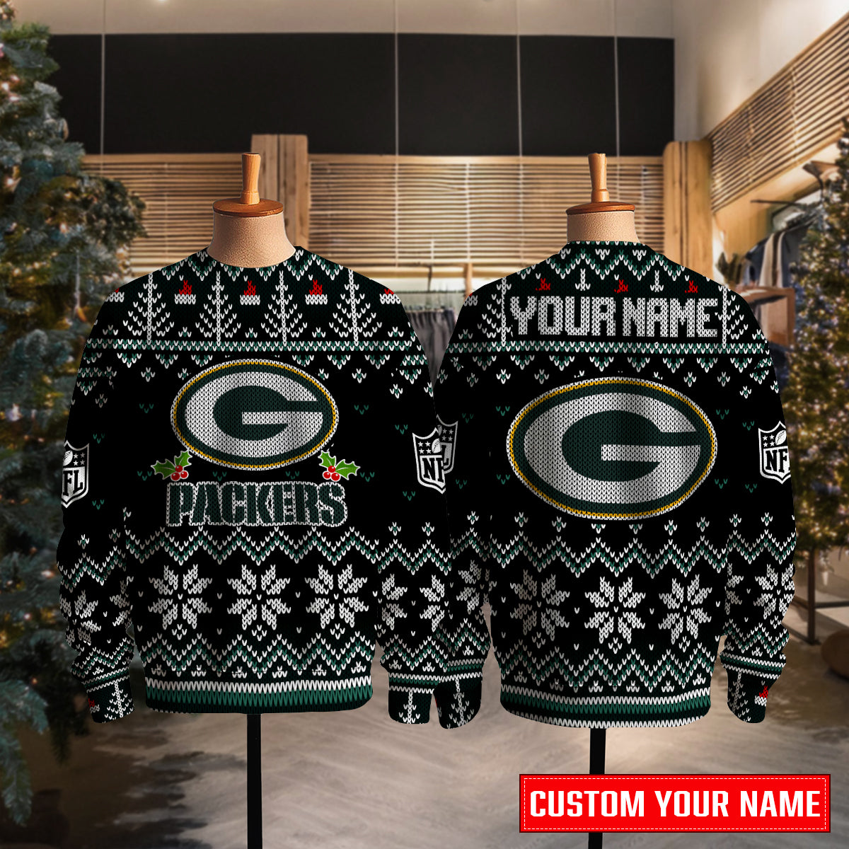 Green Bay Packers Premium Ugly Christmas Sweater Special Edition AZCAUSW000071