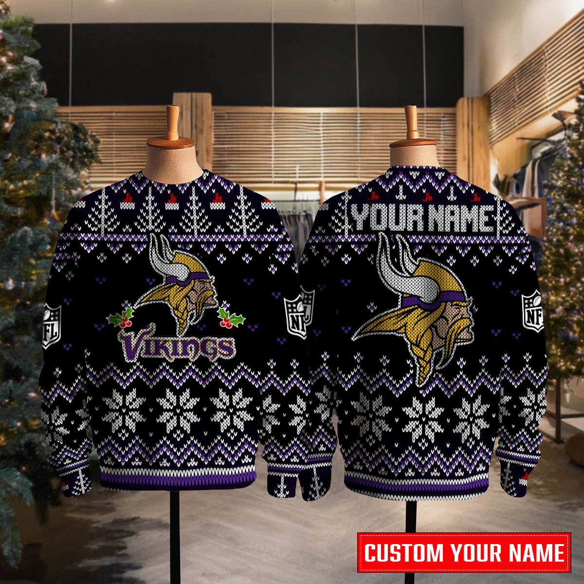 Minnesota Vikings Premium Ugly Christmas Sweater Special Edition AZCAUSW000073
