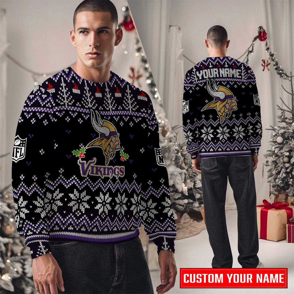 Minnesota Vikings Premium Ugly Christmas Sweater Special Edition AZCAUSW000073