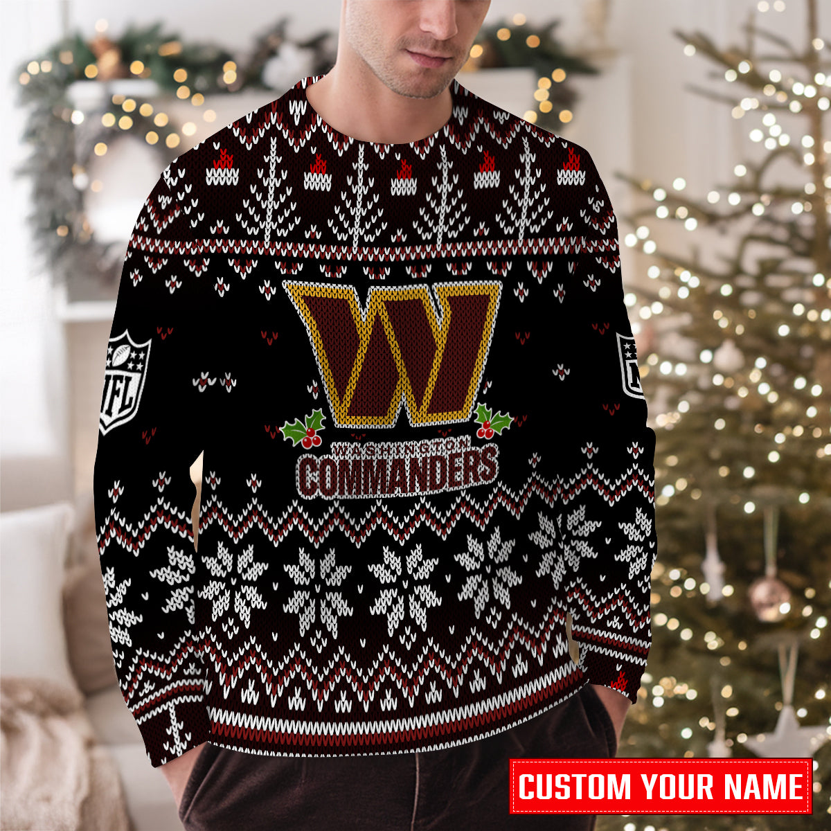 Washington Commanders Premium Ugly Christmas Sweater Special Edition AZCAUSW000080