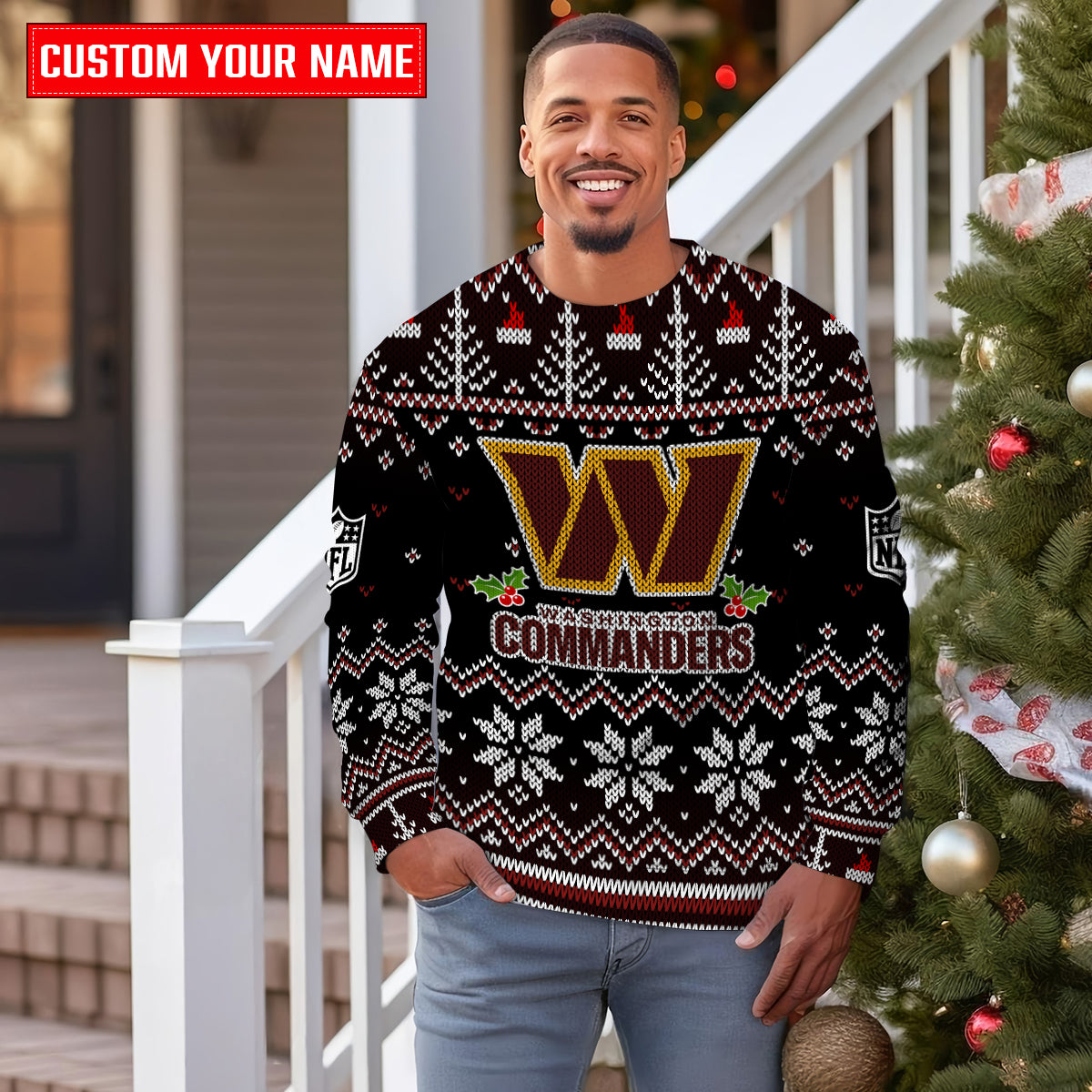 Washington Commanders Premium Ugly Christmas Sweater Special Edition AZCAUSW000080