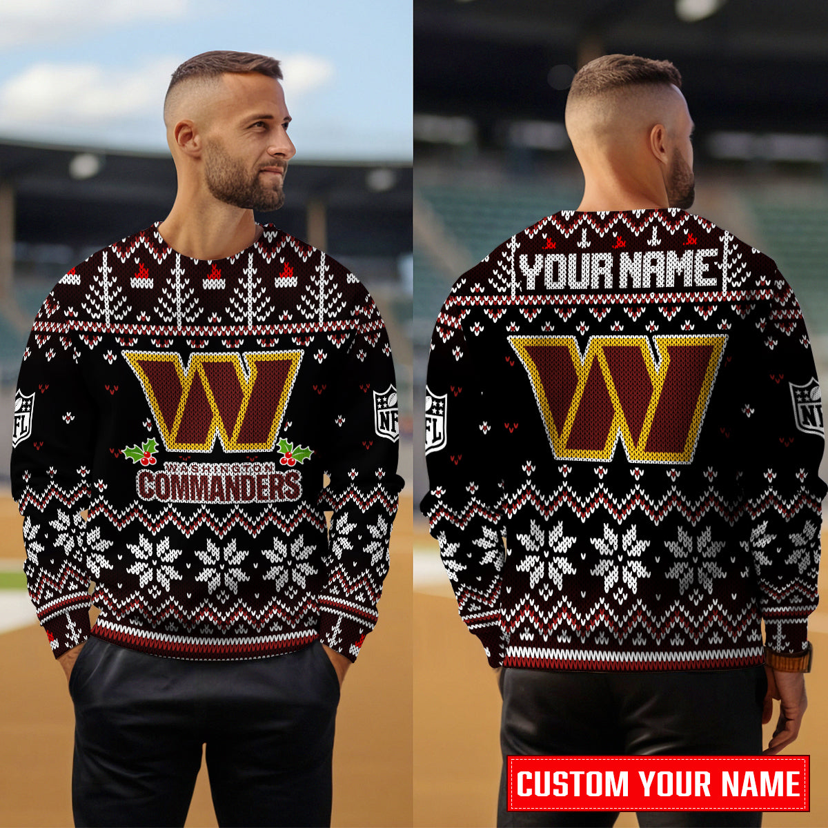 Washington Commanders Premium Ugly Christmas Sweater Special Edition AZCAUSW000080