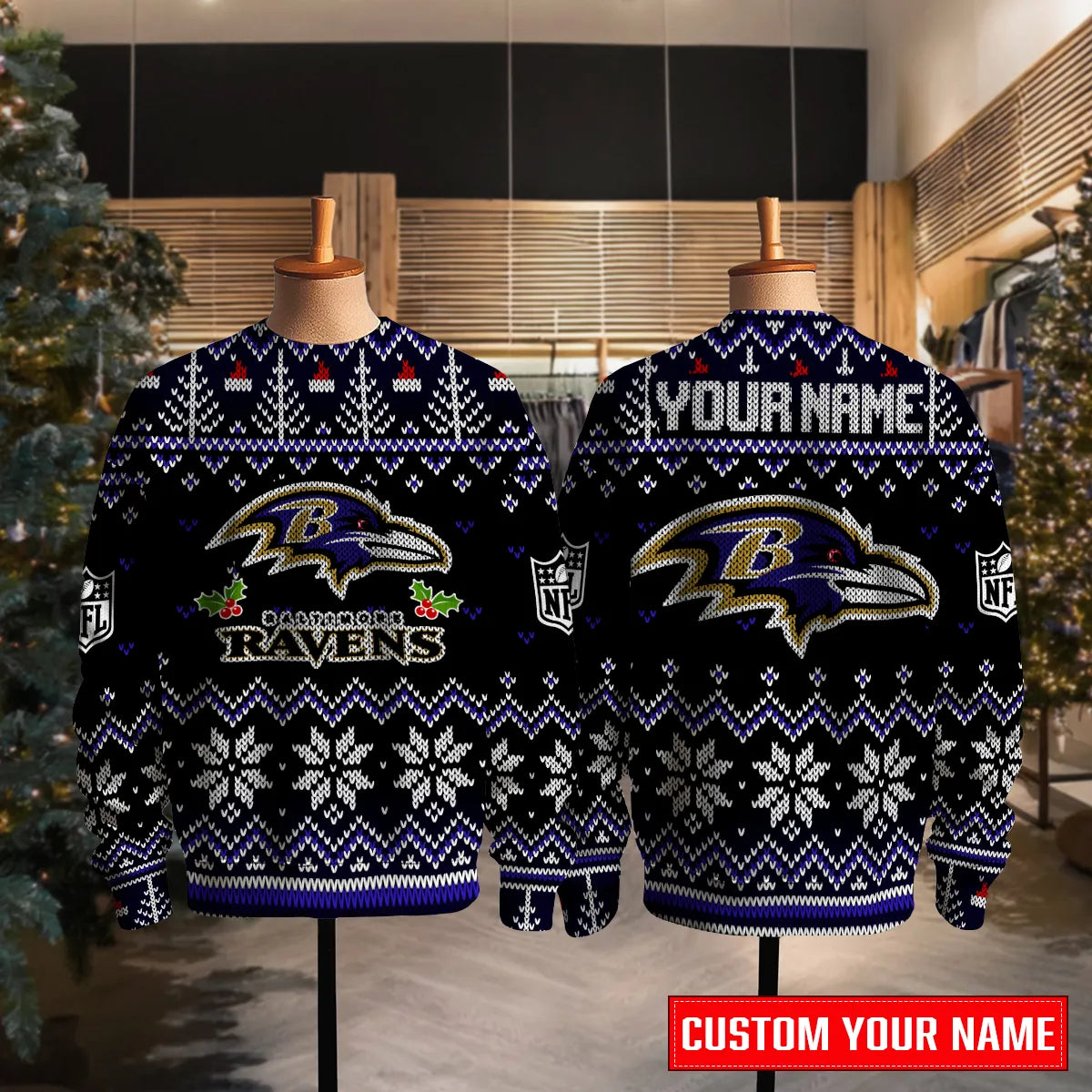 Baltimore Ravens Premium Ugly Christmas Sweater Special Edition AZCAUSW000081