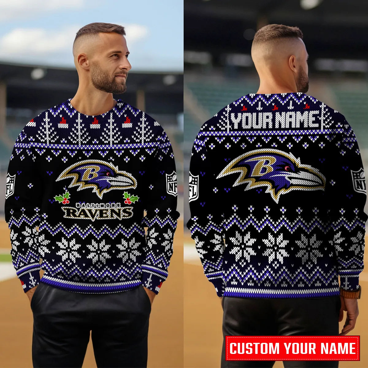 Baltimore Ravens Premium Ugly Christmas Sweater Special Edition AZCAUSW000081