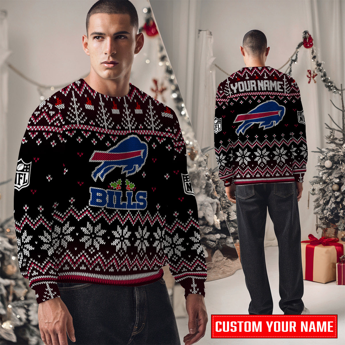 Buffalo Bills Premium Ugly Christmas Sweater Special Edition AZCAUSW000082