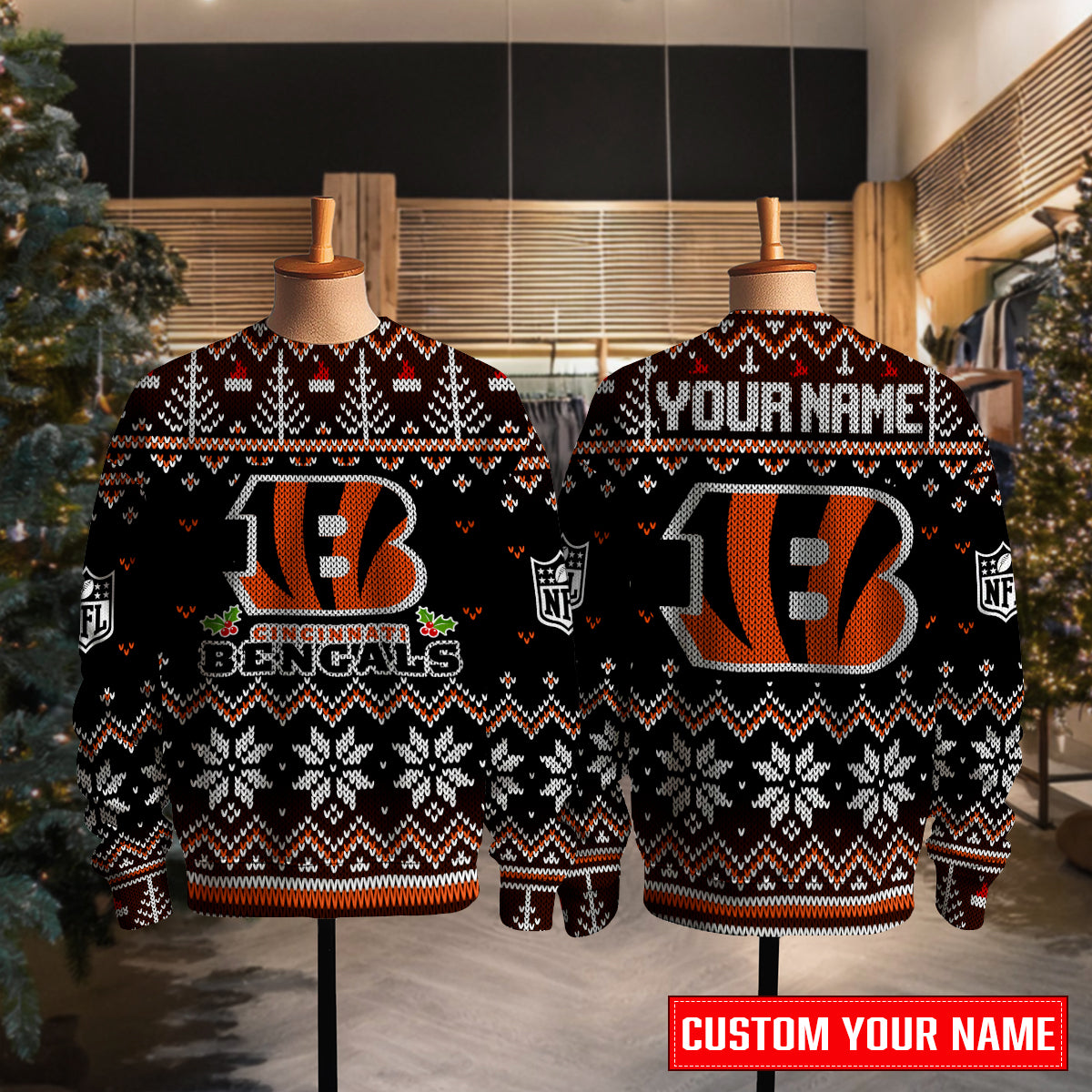 Cincinnati Bengals Premium Ugly Christmas Sweater Special Edition AZCAUSW000083