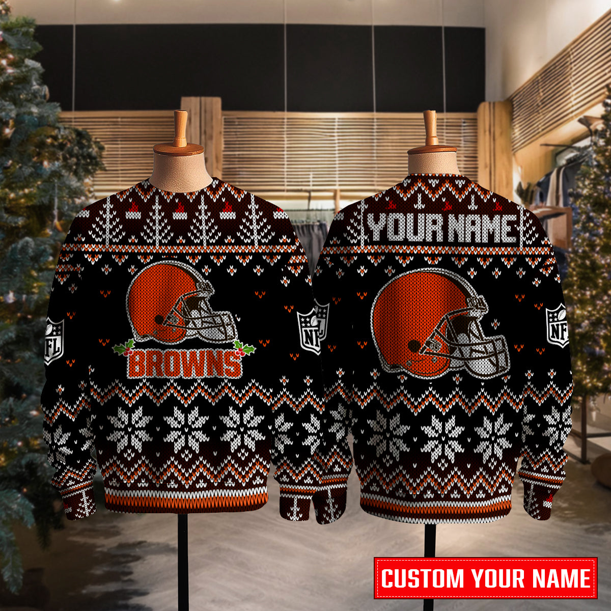 Cleveland Browns Premium Ugly Christmas Sweater Special Edition AZCAUSW000084